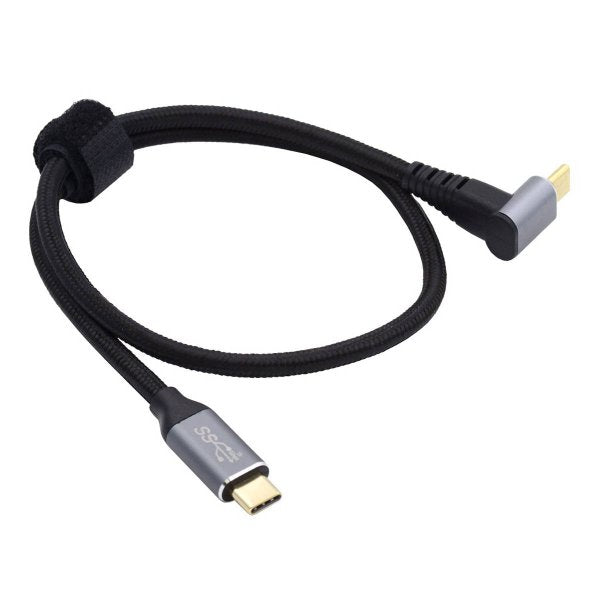 SYSTEM-S USB 3.1 Gen 2 Type C snúra 2 m karlkyns í karlkyns 10 Gbit/s 100W horn