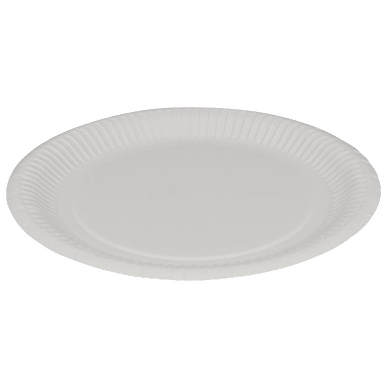 Pappteller, Flach ø 23 cm, Weiß | Packung (50 Paare)