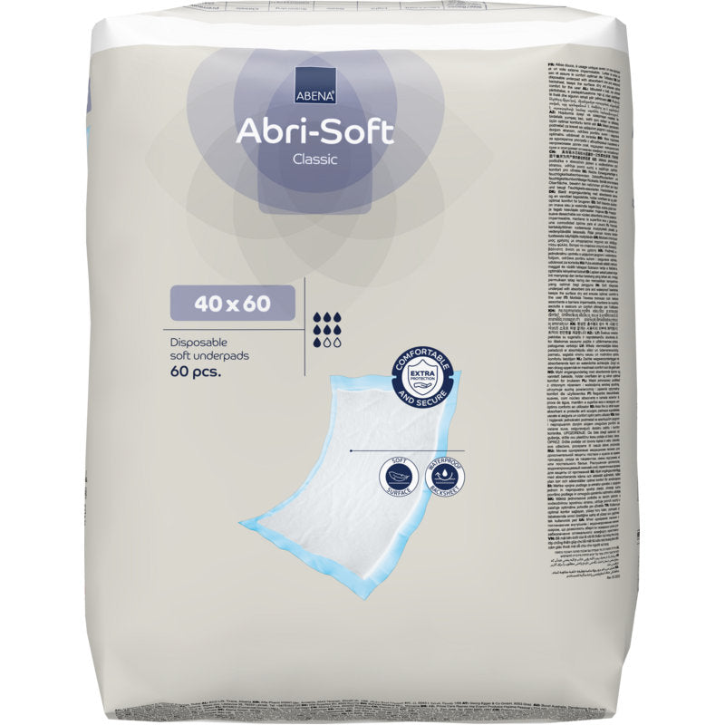 Einweg-Unterlage, Abri-Soft Classic, 40x60 cm, Blau | Packung (60 Paare)