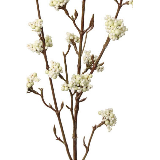 Kunstzweig Liebesperlen Larina cremeweiß