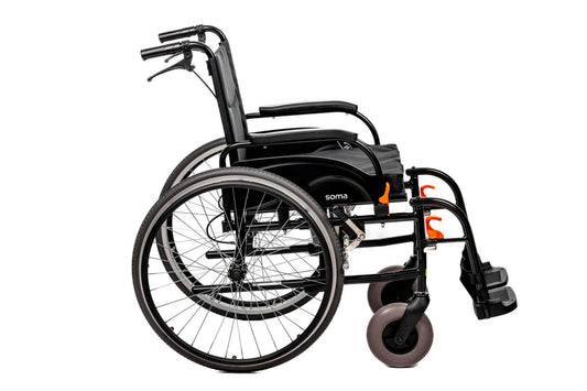 Agile Faltrollstuhl 46 cm – kompakt, manuell, 125 kg