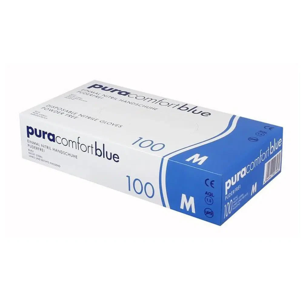 AMPri Puracomfort blue Nitrilhandschuhe, blau | Box (100 Stück)