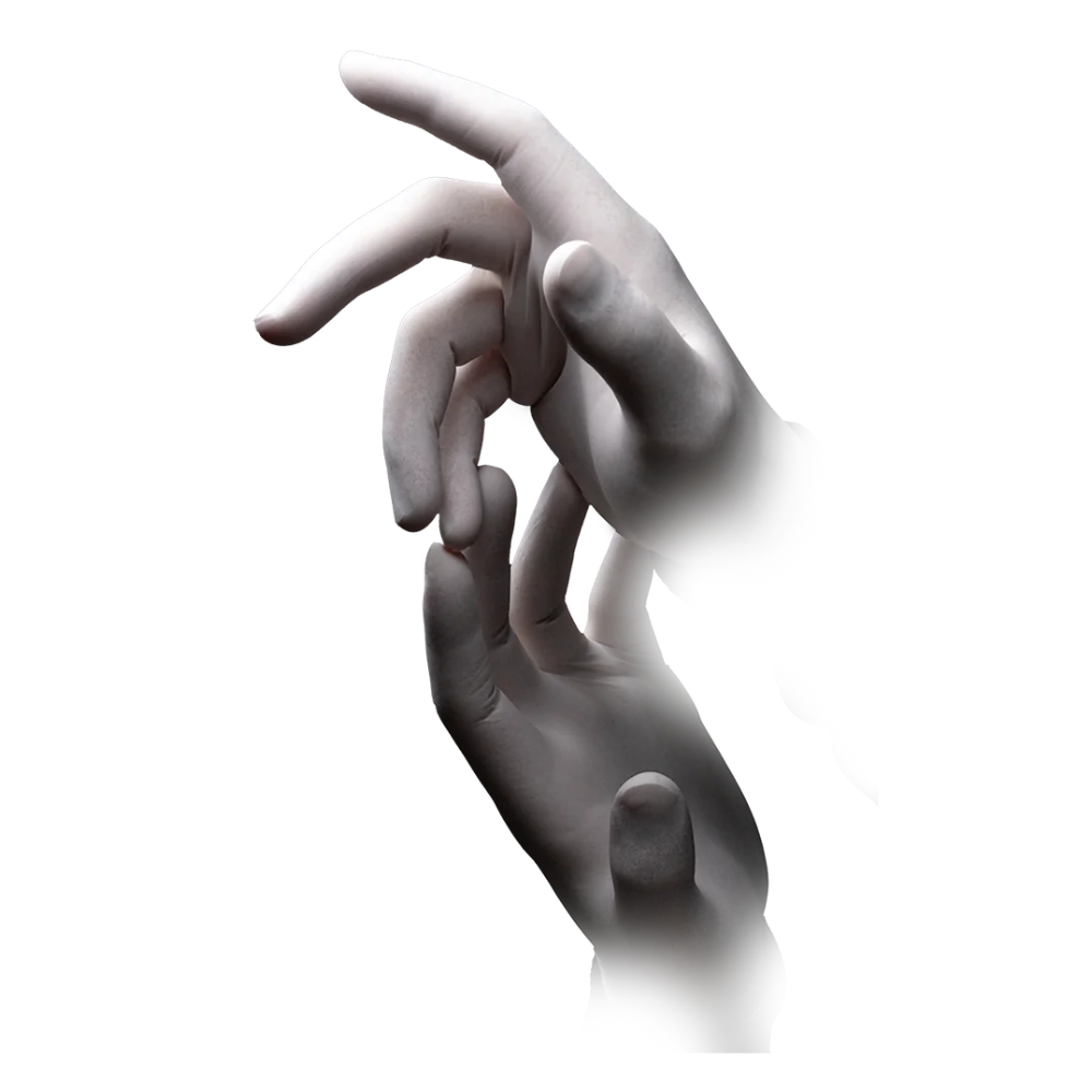 AMPri BASIC-TOUCH Powder-Free Latex Gloves, White | Box (100 pieces)