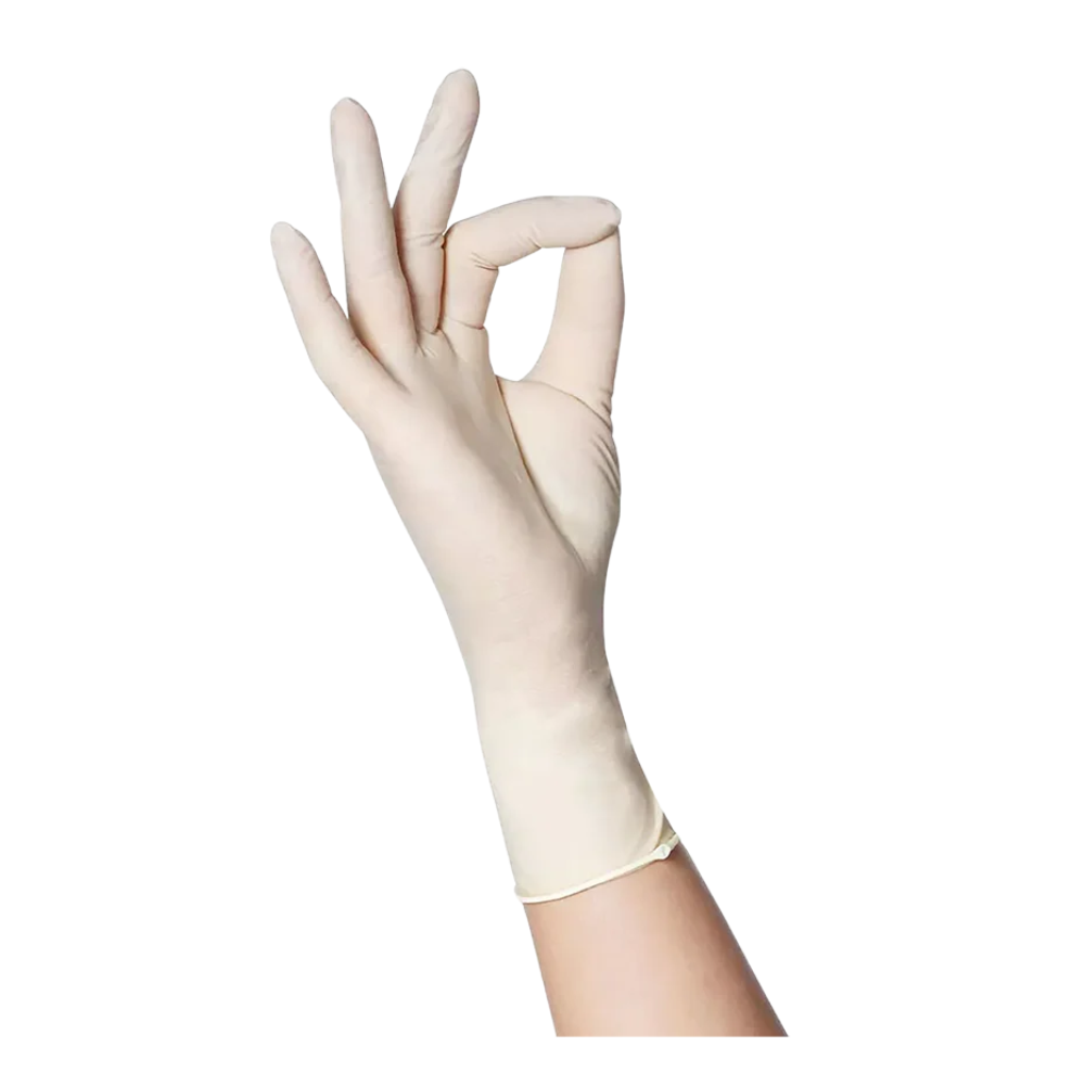 AMPri ECO-PLUS powder-free latex gloves, white