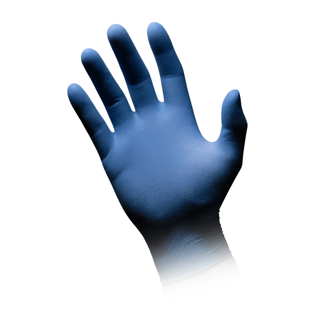 AMPri MED-COMFORT BLUE Powder-free latex gloves, blue | Box (100 pieces)