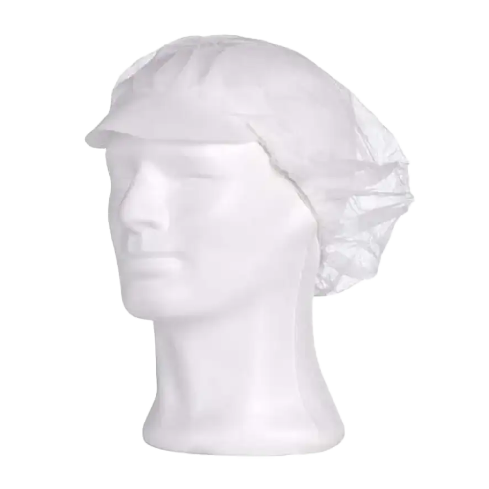 AMPri MED-COMFORT Beret Cap with Brim in White and Blue