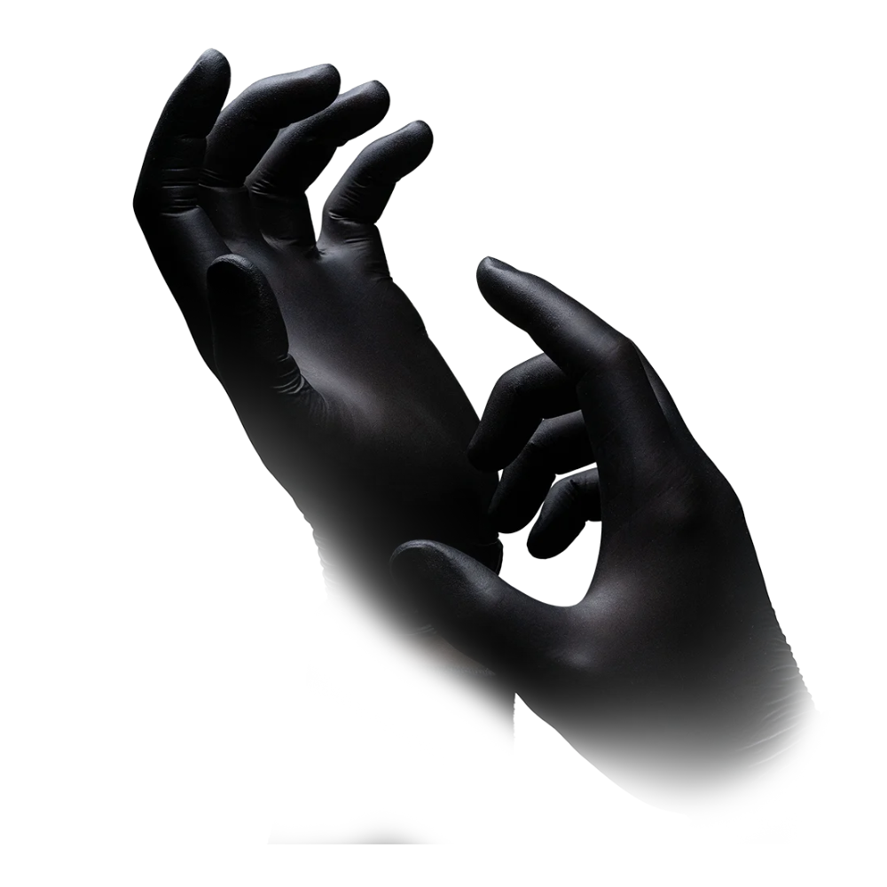 AMPri Nature Gloves BLACK Nitrilhandschuhe Biologisch abbaubar, Schwarz | Box (100 Stück)
