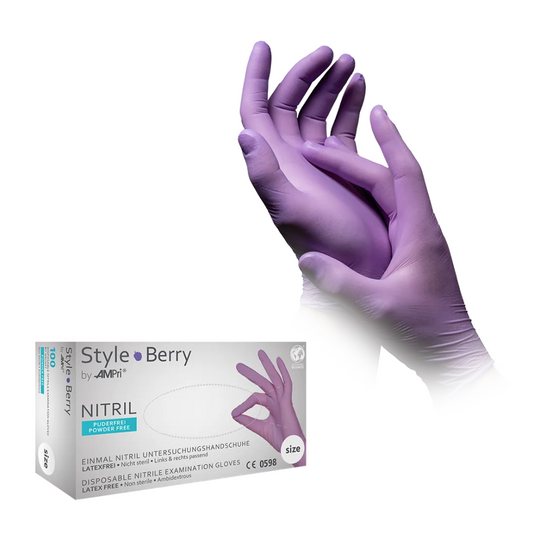 AMPri STYLE BERRY Powder-free nitrile gloves by MED-COMFORT, Lilac