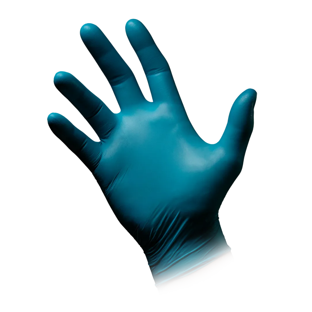 AMPri STYLE CLEAN OCEAN Nitrile Gloves, Powder-Free by MED-COMFORT, Turquoise