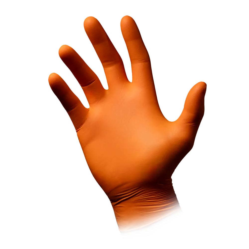 AMPri STYLE ORANGE Powder-free nitrile gloves by MED-COMFORT, Orange