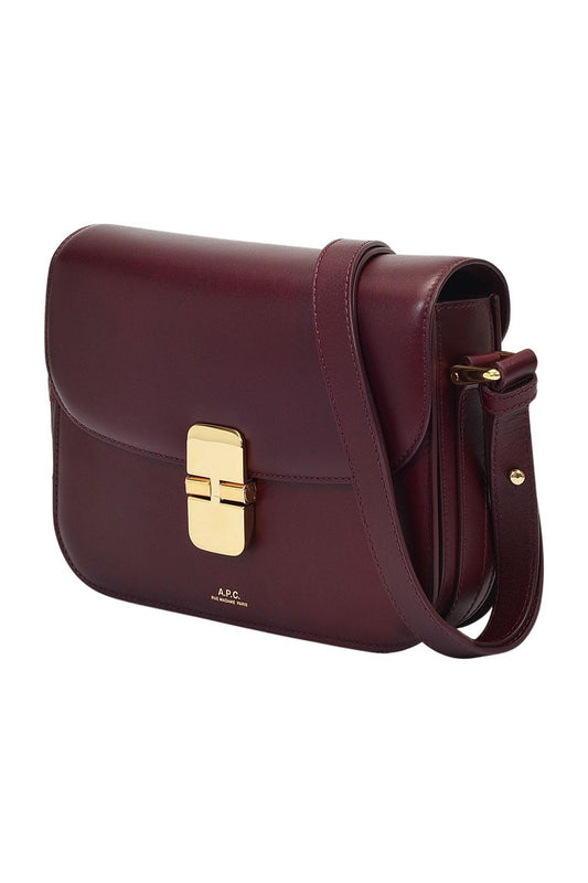 Grace Small Hobo Bag - A.P.C. - Vino - Leather