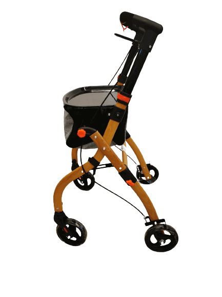 Indoor Rollator Vollholzoptik – 6,2 kg, bis 120 kg belastbar & Tasche