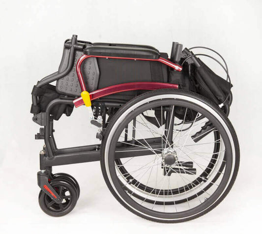 Leichter Faltrollstuhl AT52324 aus Aluminium – nur 10,7 kg & 100 kg Belastung