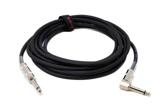 SYSTEM-S Hljóðsnúra 450 cm 6,35 mm Jack karlkyns í karlkyns vinklaður AUX svartur