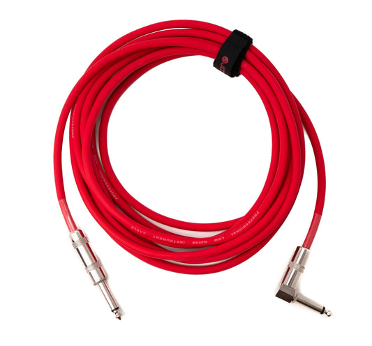 SYSTEM-S Audio Cable 450 cm 6.35 mm Jack Male to Male Angle AUX Red