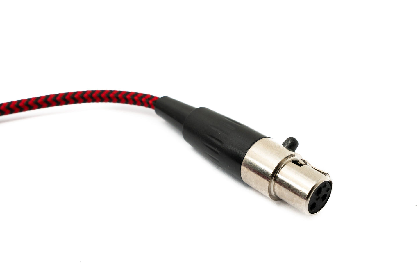 SYSTEM-S Hljóðsnúra 2 m 3,5 mm jack-tengi í mini XLR-tengi, fléttuð í rauðu