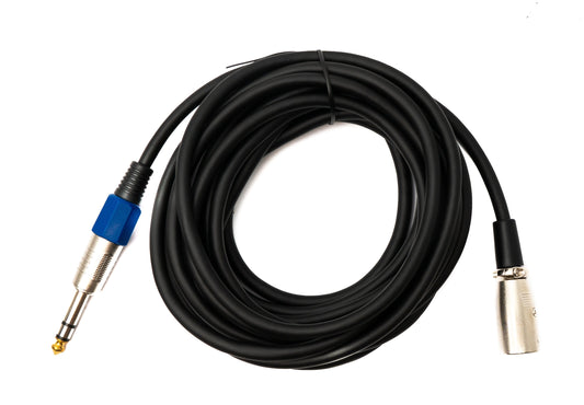 SYSTEM-S Audio Kabel 5 m 6.35 mm Klinke Stecker zu XLR Stecker in Schwarz