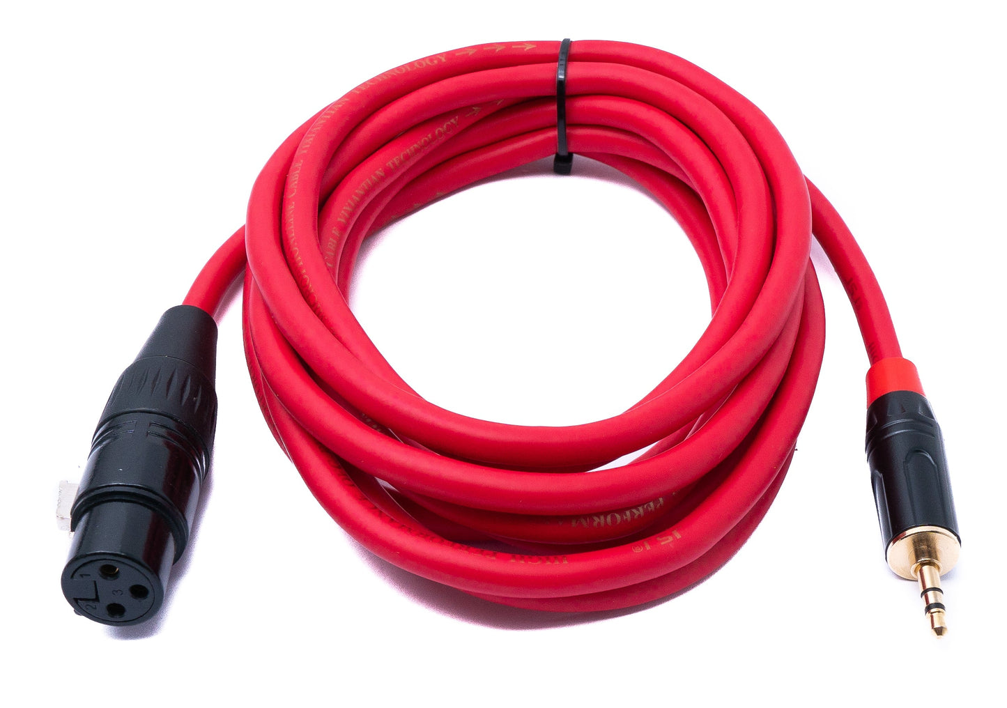 SYSTEM-S Hljóðsnúra 3 m 3,5 mm jack-tengi í XLR-tengi í rauðu