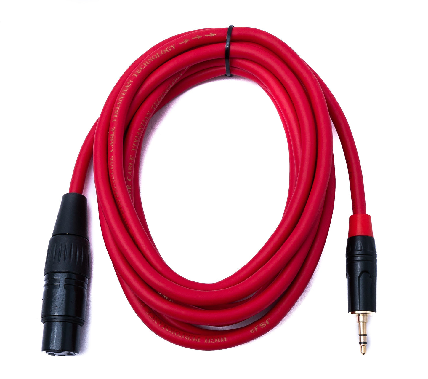 SYSTEM-S Hljóðsnúra 3 m 3,5 mm jack-tengi í XLR-tengi í rauðu