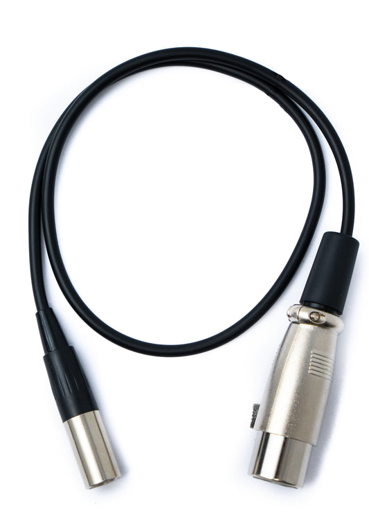 SYSTEM-S Hljóðsnúra 50 cm Mini XLR 3 pinna tengi í XLR 3 pinna tengi svart