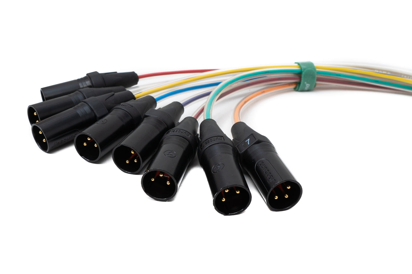 SYSTEM-S Audio Cable 150 cm XLR 3-pin 8x male to 8x female AUX in Black