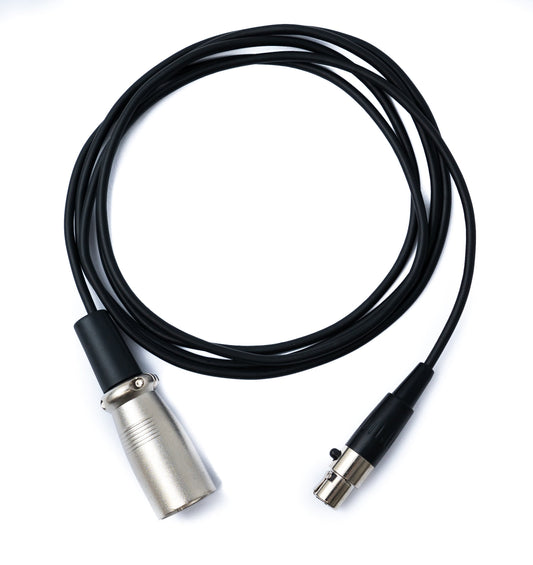 SYSTEM-S Audio Kabel 150cm Mini XLR 3 polig Buchse zu XLR 3 polig Stecker Schwarz