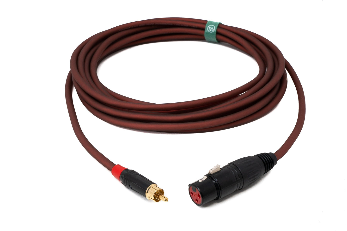 SYSTEM-S Cinch RCA Kabel 5 m Stecker zu XLR 3 polig Buchse in Rot