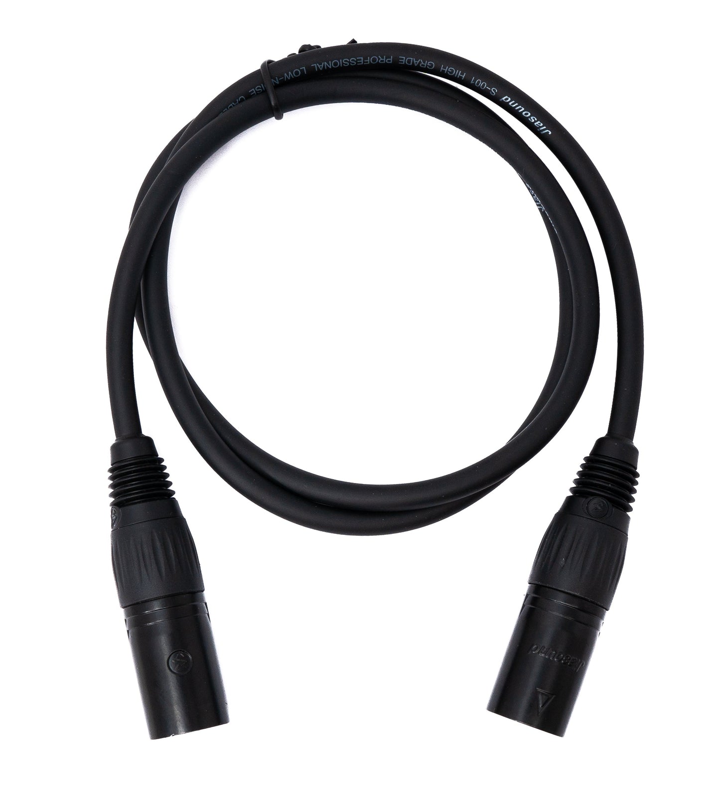 SYSTEM-S Hljóðsnúra 100 cm XLR 3 pinna karlkyns í karlkyns í svörtu