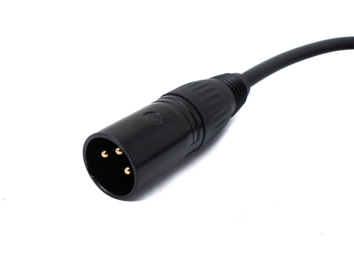 SYSTEM-S Hljóðsnúra 100 cm XLR 3 pinna karlkyns í karlkyns í svörtu
