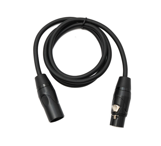 SYSTEM-S Audio Cable 100 cm XLR 3 Pin Male to Female in Black