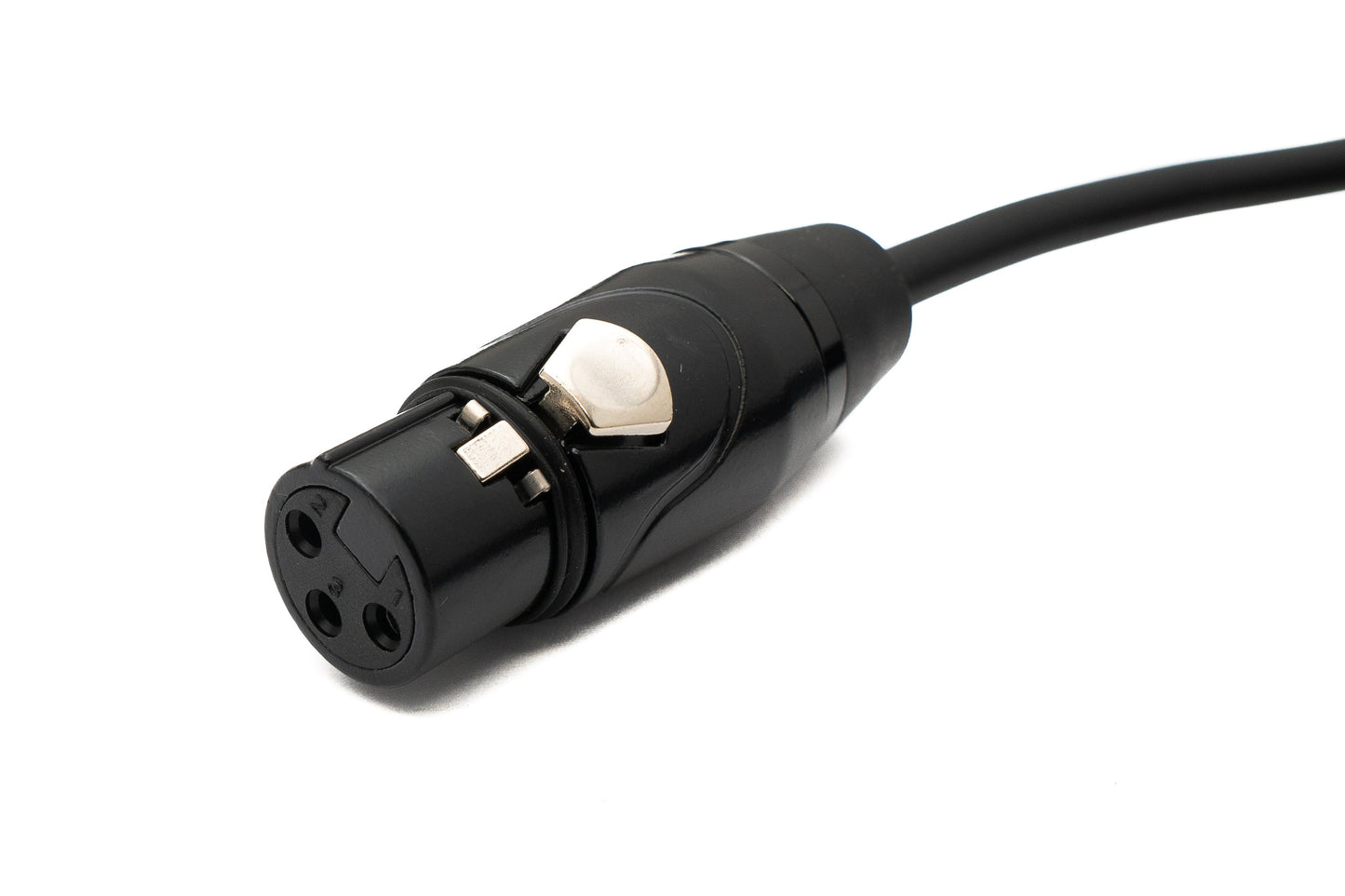 SYSTEM-S Audio Kabel 2 m XLR 3 Pin Stecker zu Buchse in Schwarz
