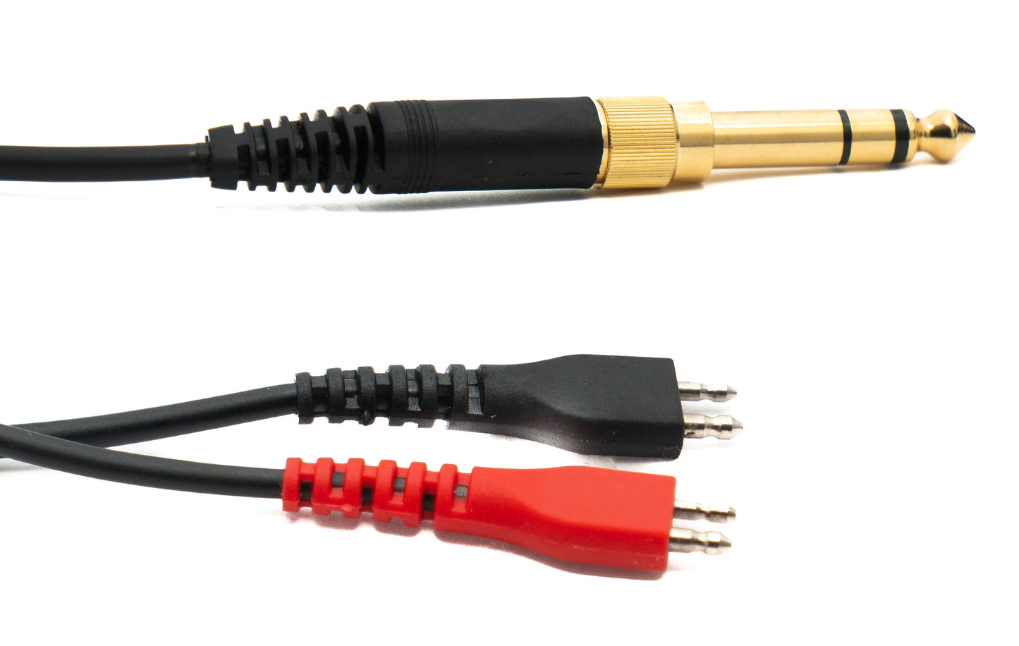 SYSTEM-S varasnúra 5 m AUX-tengi 6,35 mm tengi fyrir Sennheiser HD 660S 650 600 580 heyrnartól með spíral.