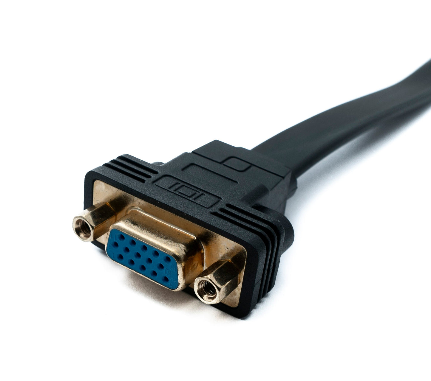 SYSTEM-S DVI D snúra 20 cm 24+1 25 pinna karlkyns í VGA 15 pinna kvenkyns skrúfumillistykki fyrir flatskjáfestingu