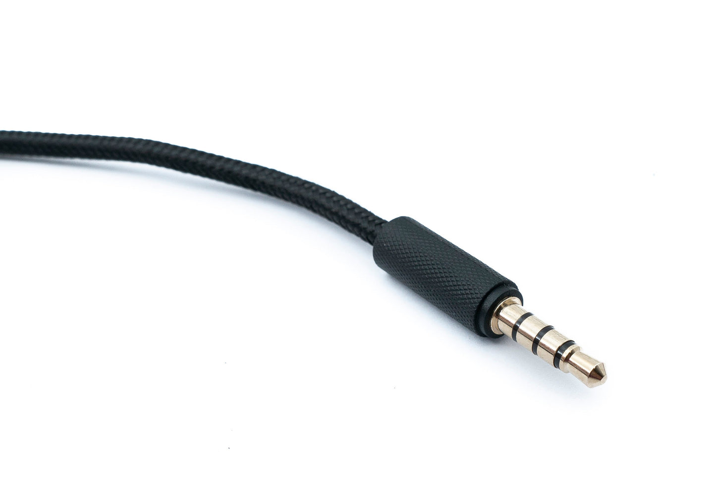 SYSTEM-S Hljóðsnúra, 2m fléttuð AUX 3,5mm með hljóðstyrksstillingu fyrir Logitech G433 G233 GPRO X