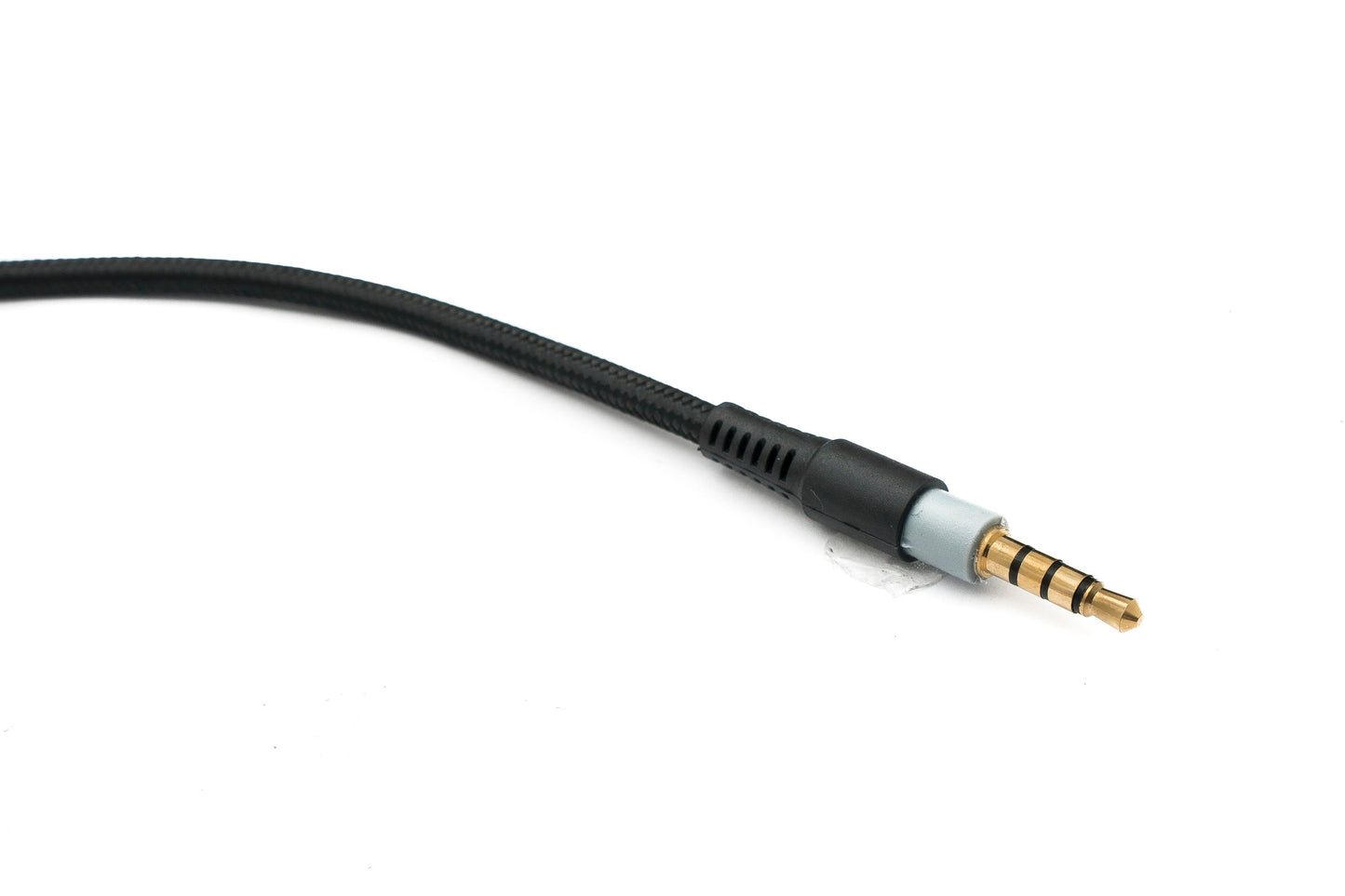 SYSTEM-S hljóðsnúra, 150 cm, AUX 3,5 mm fléttuð, svört fyrir Hyperx Cloud Mix Alpha
