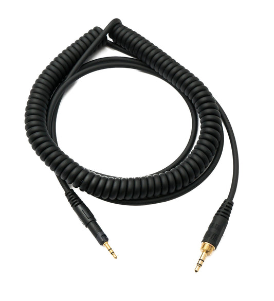 SYSTEM-S Audio Replacement Cable 2 m AUX Jack Spiral for Audio Technica ATH M70x M60X M50x M40x