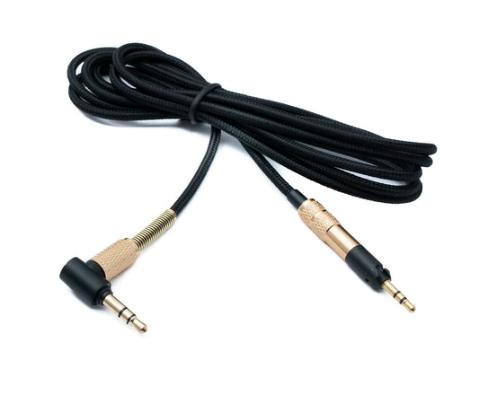 SYSTEM-S Hljóðsnúra, 150 cm, fléttuð með beygjuvörn fyrir Sennheiser heyrnartól HD598 HD5XX.
