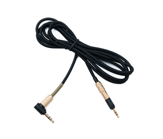 SYSTEM-S Hljóðsnúra, 150 cm, fléttuð með beygjuvörn fyrir Sennheiser heyrnartól HD598 HD5XX.
