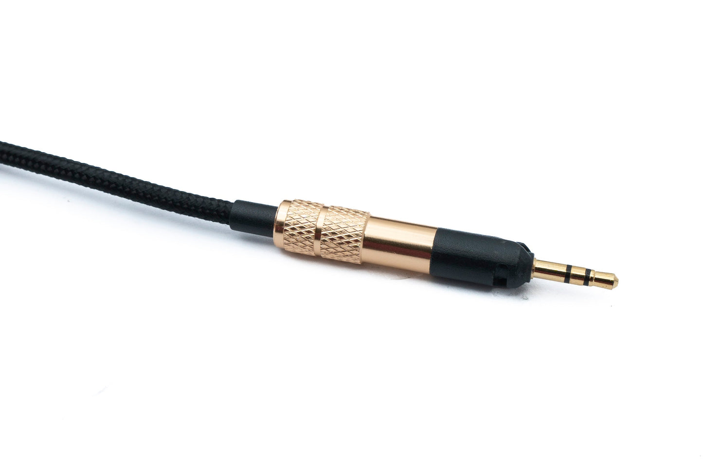 SYSTEM-S Hljóðsnúra, 150 cm, fléttuð með beygjuvörn fyrir Sennheiser heyrnartól HD598 HD5XX.