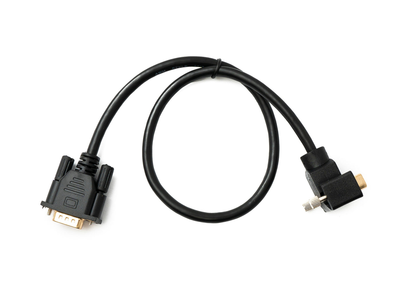 SYSTEM-S D Sub15 cable 50 cm HD VGA 15 pin male to male DB15 angled down angled
