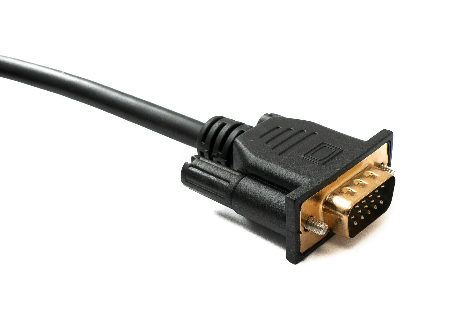 SYSTEM-S D Sub15 Kabel 150 cm HD VGA 15 Pin Stecker zu Stecker DB15 Winkel Left Angled