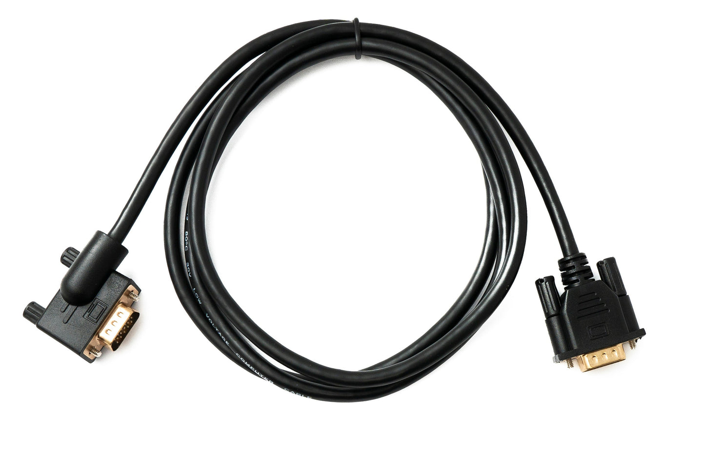 SYSTEM-S D Sub15 cable 150 cm HD VGA 15 pin male to male DB15 angle right angled