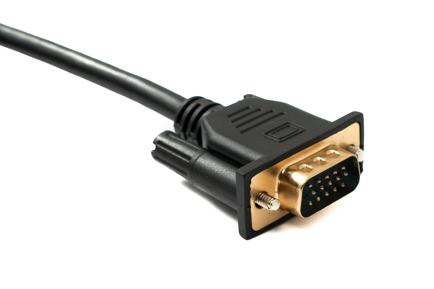 SYSTEM-S D Sub15 cable 150 cm HD VGA 15 pin male to male DB15 angle right angled