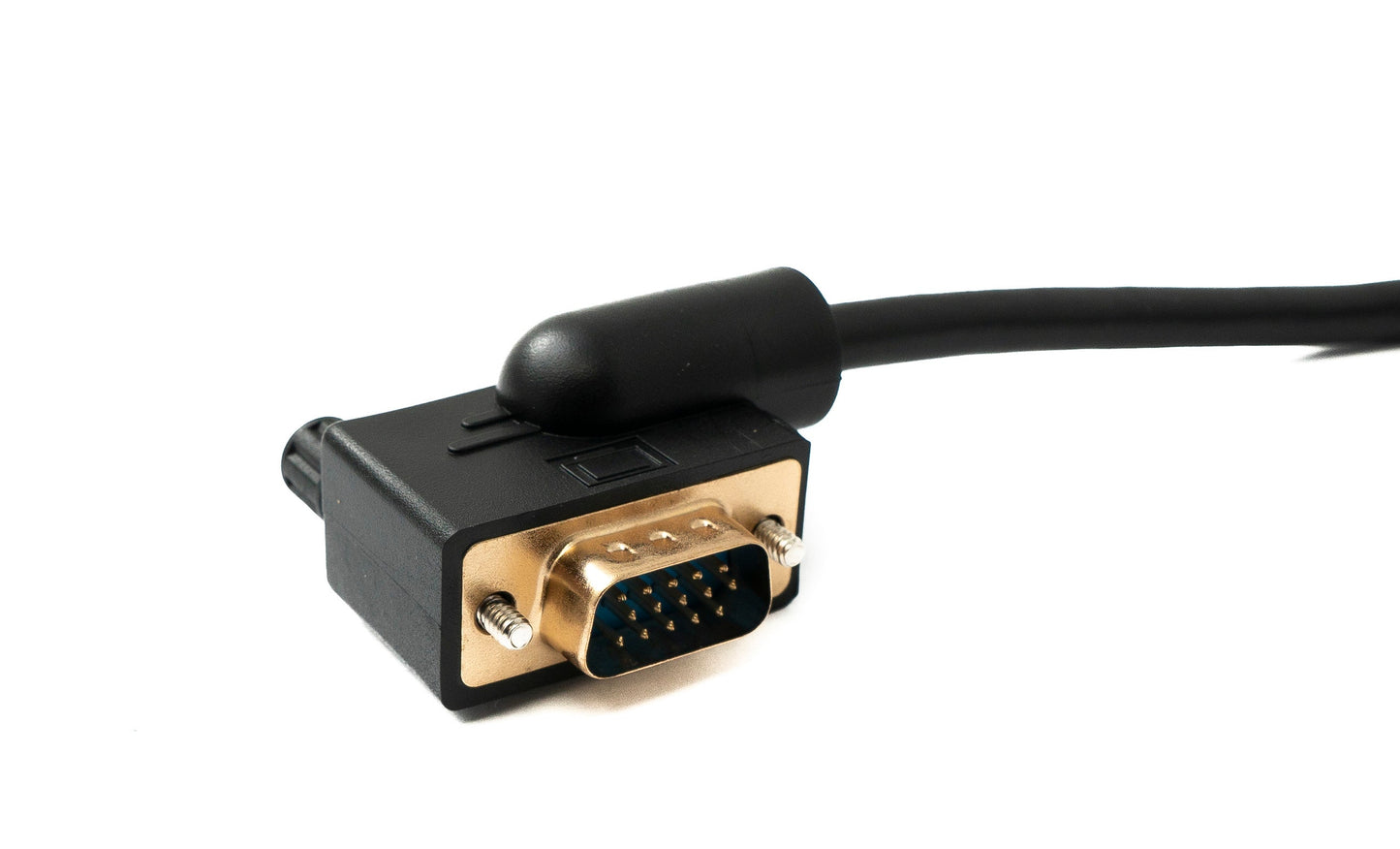 SYSTEM-S D Sub15 cable 50 cm HD VGA 15 pin male to male DB15 angle right angled