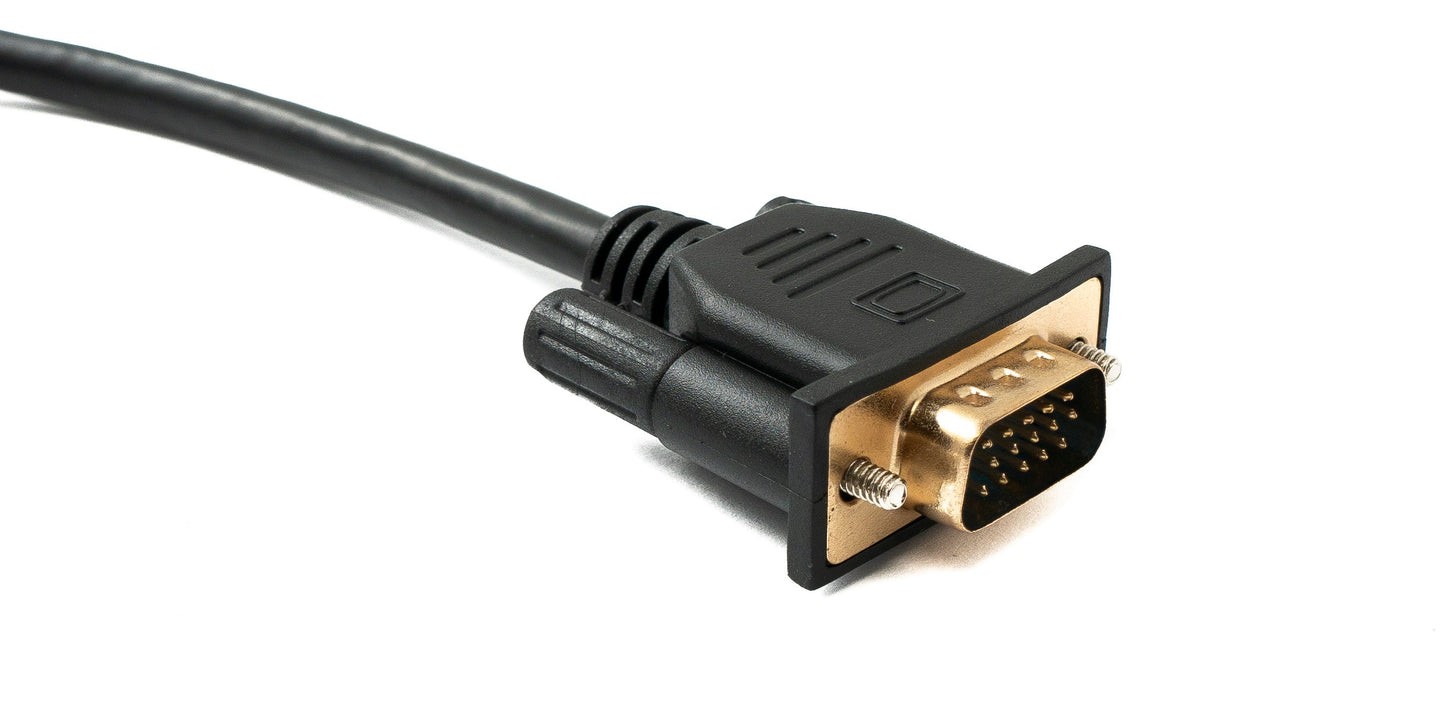 SYSTEM-S D Sub15 cable 50 cm HD VGA 15 pin male to male DB15 angle right angled