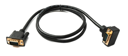 SYSTEM-S D Sub15 kapall 100 cm HD VGA 15 pinna karlkyns í karlkyns DB15 vinklaður upp á við