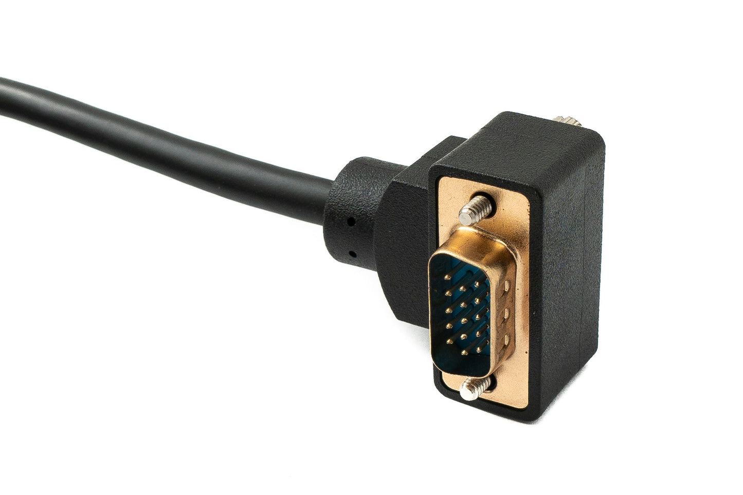 SYSTEM-S D Sub15 kapall 100 cm HD VGA 15 pinna karlkyns í karlkyns DB15 vinklaður upp á við