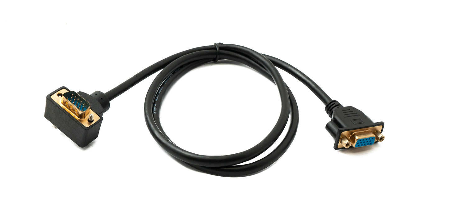 SYSTEM-S D Sub15 kapall 100 cm HD VGA 15 pinna karlkyns í kvenkyns DB15 hallaður niðurhallaður