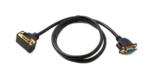 SYSTEM-S D Sub15 kapall 100 cm HD VGA 15 pinna karlkyns í kvenkyns DB15 hallaður niðurhallaður