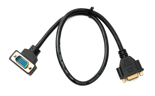 SYSTEM-S D Sub15 kapall 50 cm HD VGA 15 pinna karlkyns í kvenkyns DB15 hallaður niðurhallaður